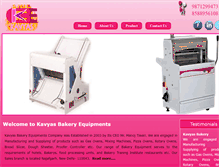 Tablet Screenshot of kavyasbakeryequipment.com